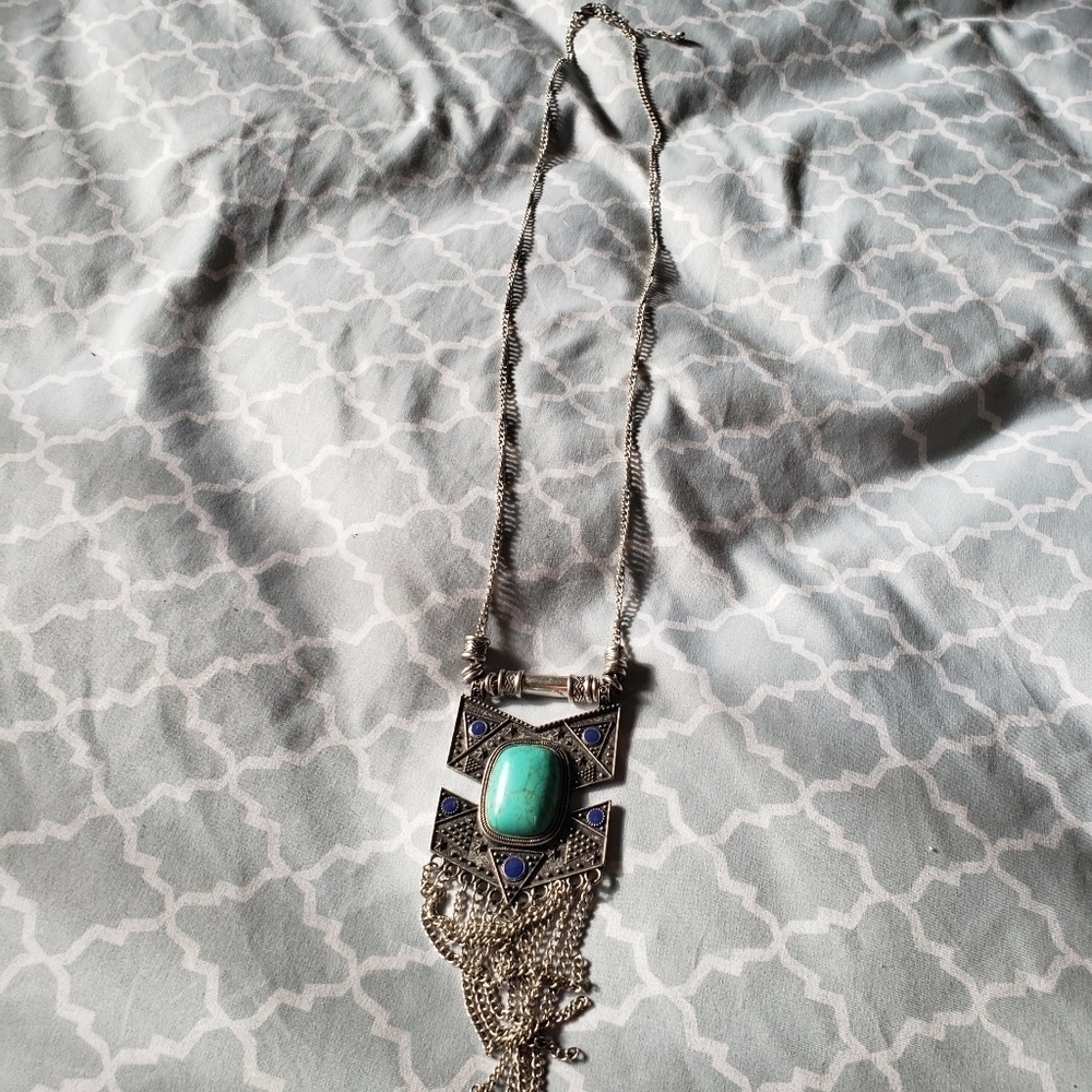 Long gorgeous turquoise necklace